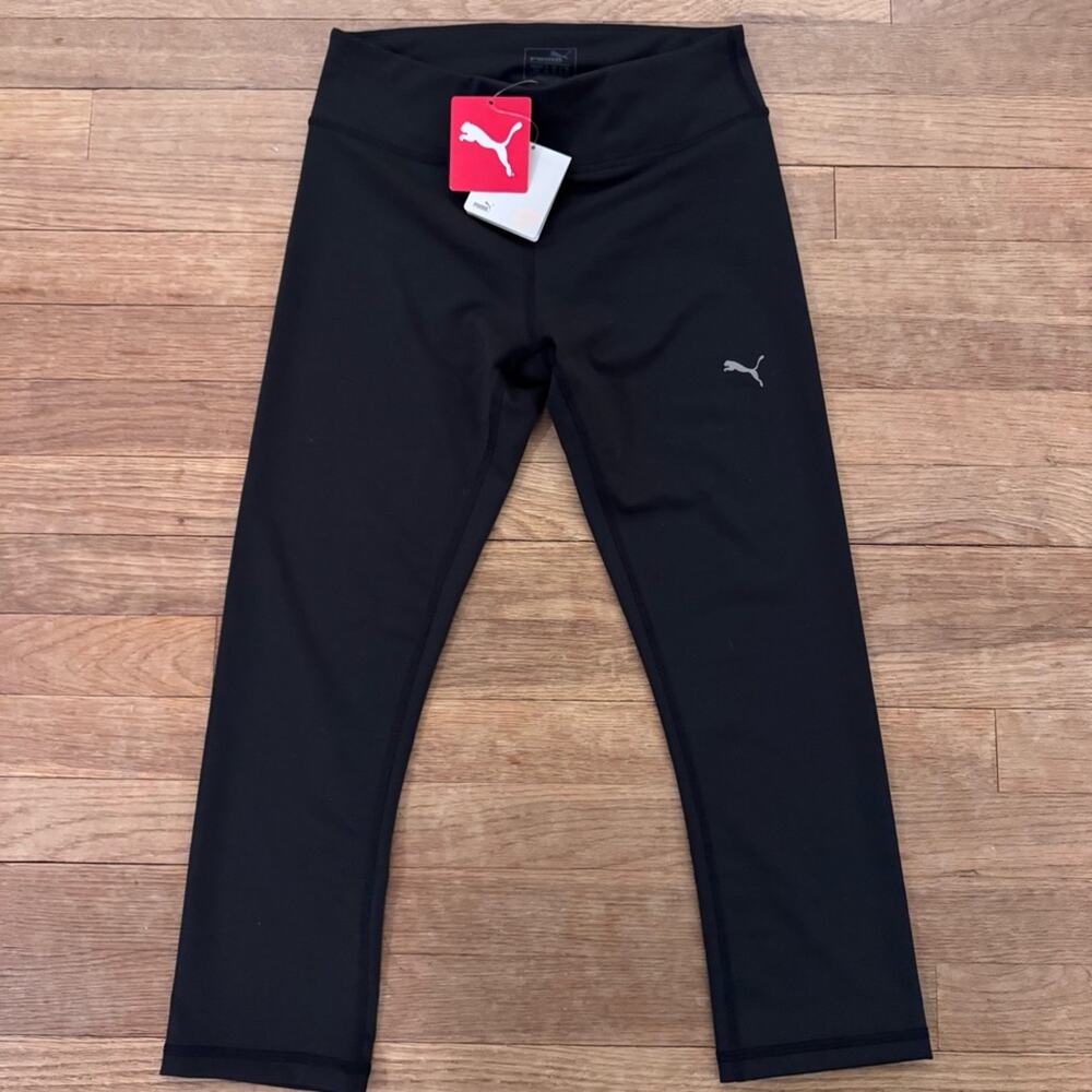 NWT Puma black cropped athletic activewear leggings size small S
 b71